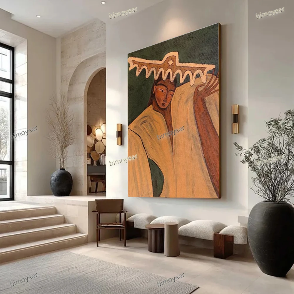 Bohemian Girl Abstract Oil Pai - огляд і ціна Home Decor Free Images