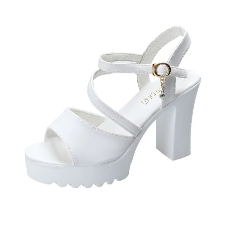 Fashion Fish Mouth Ladies Shoes for Women 2022 High Heel Sandals Summer Women\'s Sandals Woman Platform Sandals black white