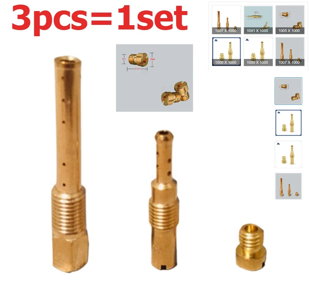 3pcs=1set for CG125/150/250 PZ26/27/30 Carburetor Repair Kit Universal Main and Auxiliary Injector Foam Tube Three-piece Set