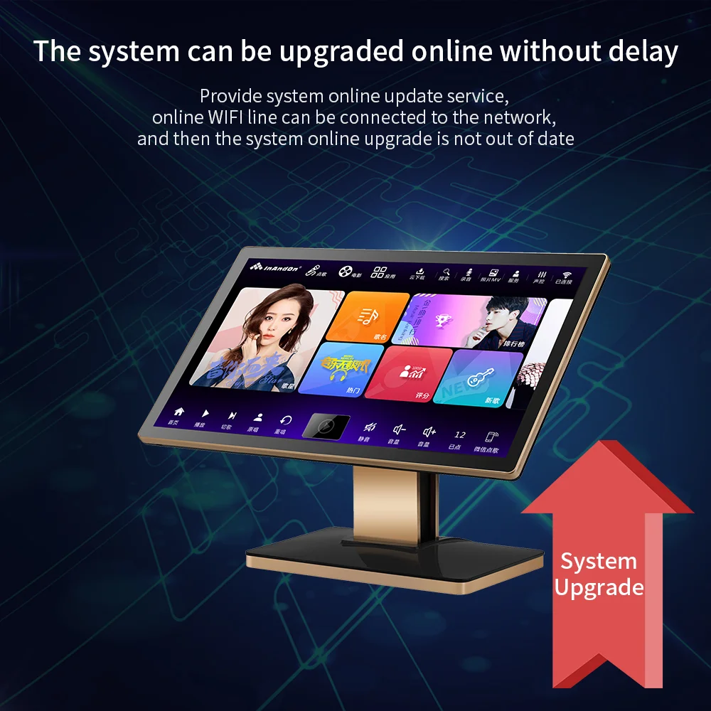 2024 Neues Karaoke Home KTV-Maschinenset 21,5-Zoll-Touchscreen 3-in-1-Karaoke-Player-System 6 TB JukeBox InAndOn Karaoke-System-Set