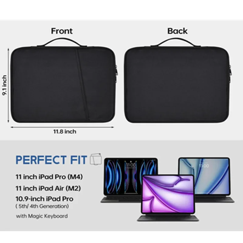 Waterproof Shockproof Handle Bag Laptop Sleeve Case for Macbook Air 11 12 13 13.6 Inch M4 M3 M2 Chip Mac Book Cover 2026  image 6