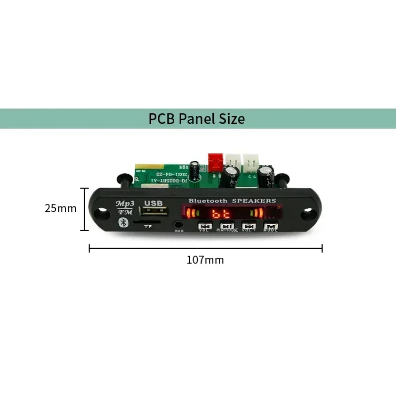 MP3 ถอดรหัส 80W Bluetooth 5.0 MP3 ผู้เล่น 5 V-26 V 12V รถวิทยุ FM โมดูลแฮนด์ฟรีบันทึก AUX TF/U-Disk