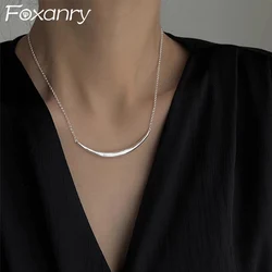 Foxanry Scrub Irregular Geometric Pendant Necklace For Women Minimalist Trendy Elegant Sweater Chain Birthday Party Jewelry Gift