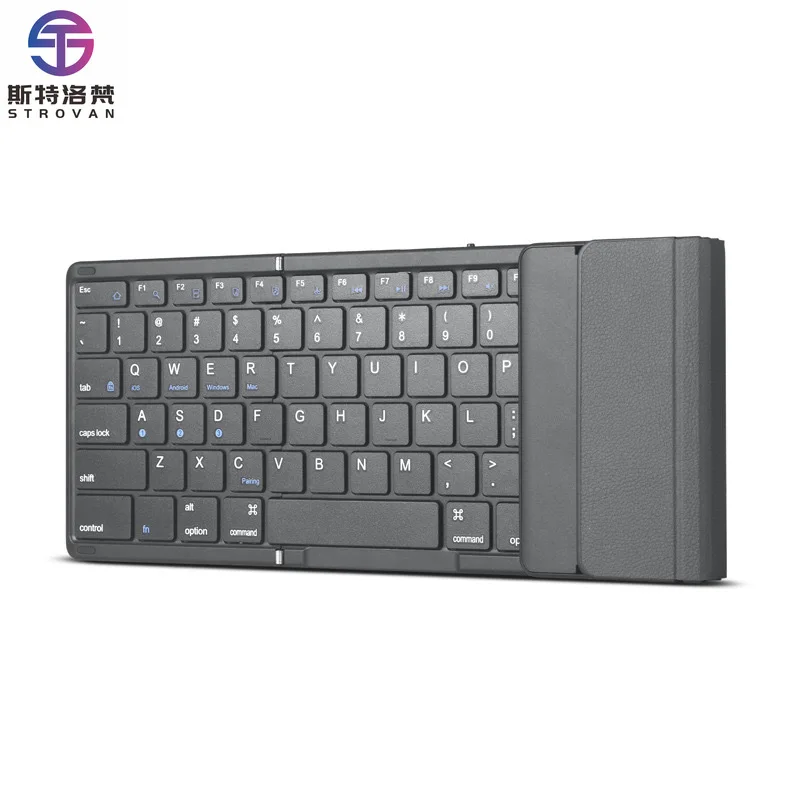 Fashionable  BT Connection Foldable Keyboard Lightweight Tablet Keyboard Suitable Multi Devices Office Keyboard