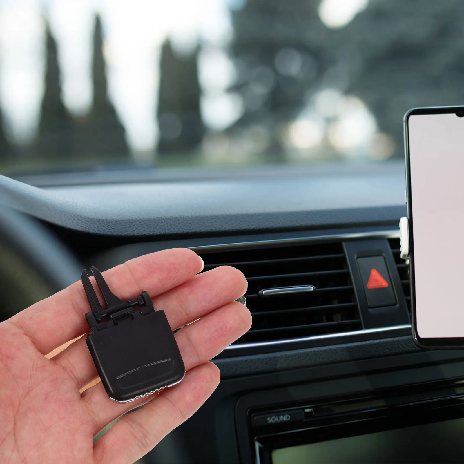 

1 Set Air Auto Outlet Adjustment Durable Dash Vent Replacement Kit Easy Install Airflow Control Auto