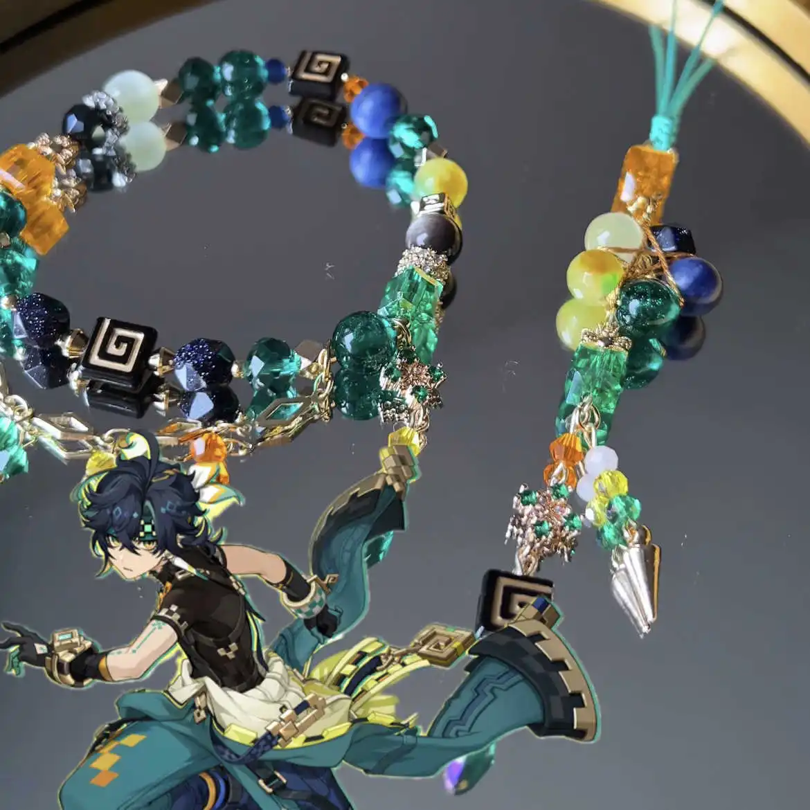 Anime Genshin Impact Kinich Cosplay Handmade Bracelets Jewelry Hand Chain Accessories Game Props Gift