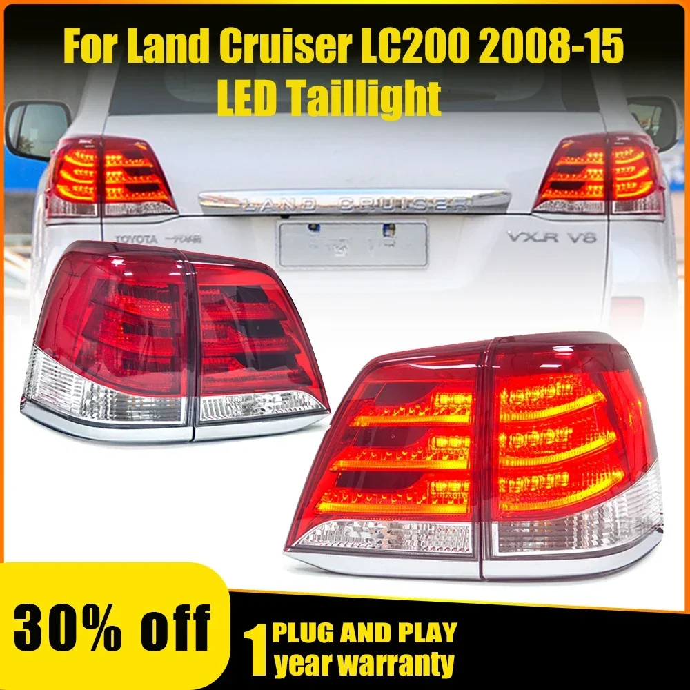 Car Rear Tail Light Assembly For Toyota Land Cruiser LC200 2008 2009 2010 2011 2012 -15 Brake Taillight Stop Lights Parking Lamp