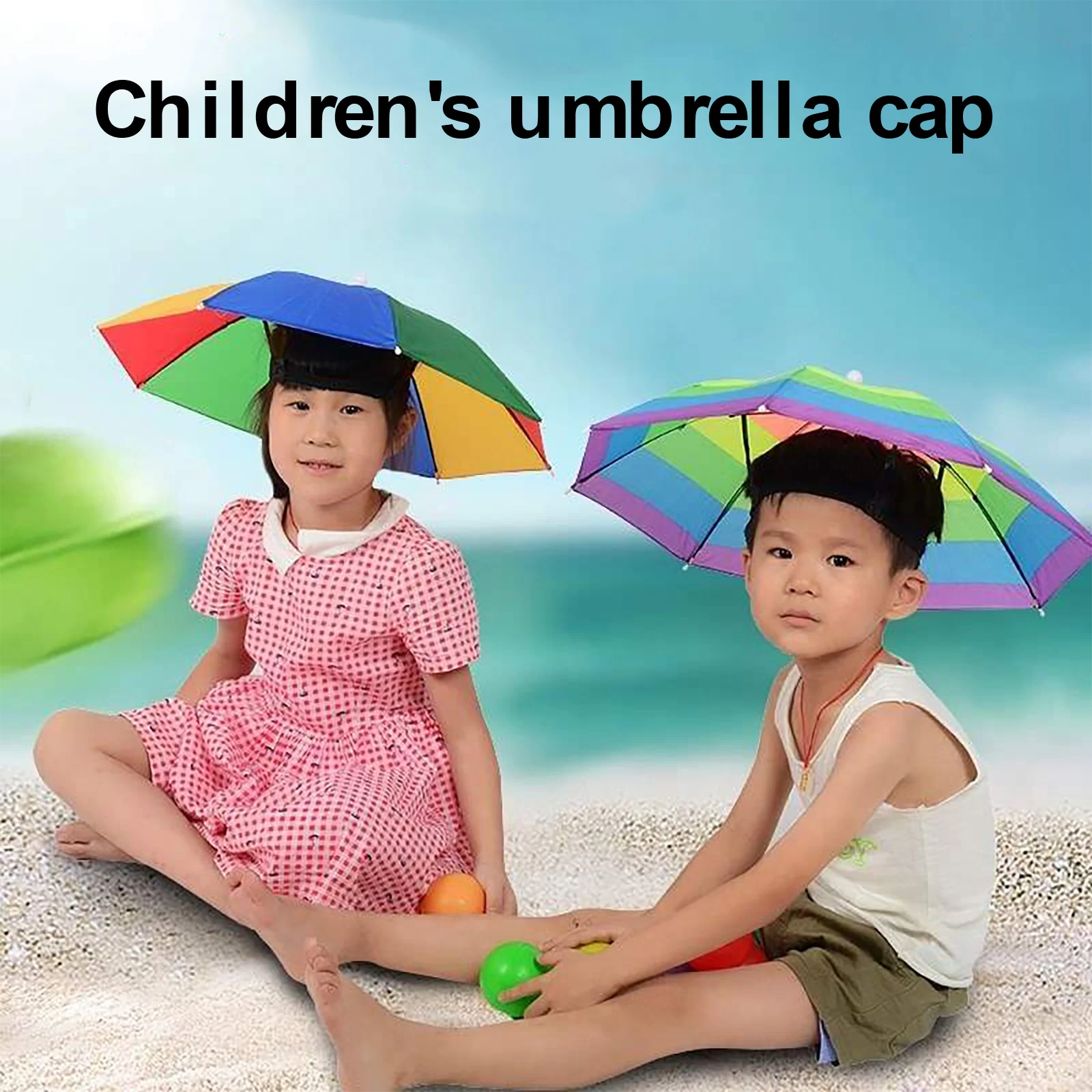 

Umbrella Hat Sun Shade Fishing Cap Camping Beach Head For Kids Children Waterproof Hats Outdoor Sunshade Practical Accessories