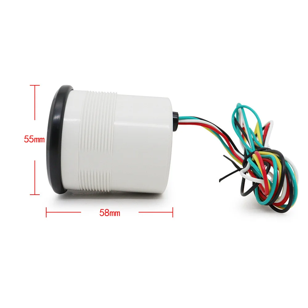 52mm 2 inch car tachometer 0-6000 rpm 12v led display diesel rpm gauge with mounting for vehicle dashboard use black