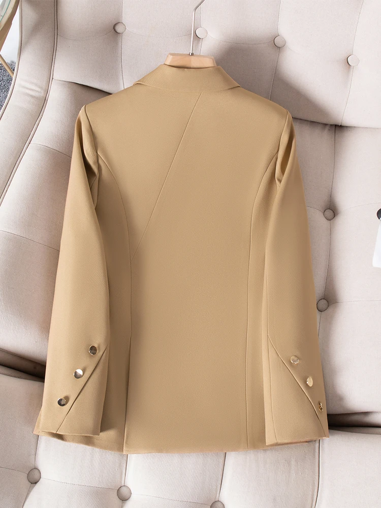 Fashion Women Formal Blazer Orange Khaki Black Female Office Ladies Long Sleeve Business Work Wear Jacket For Autumn Winter