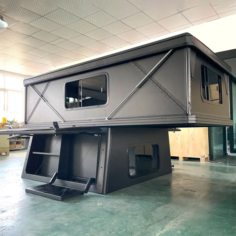 Slide-in Truck Camper, for Full-Size Pickup Bed, with Integrated Toilet and Shower, Off-Road Camping Box, Overland Travel RV