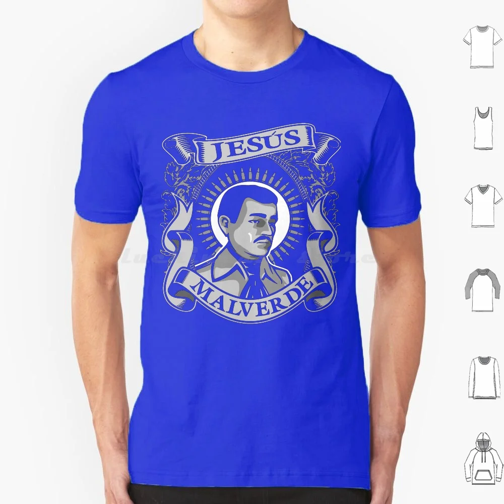 Camiseta clásica de Jesús Malverde, héroe mexicano, ángel de los pobres, talla grande, 100% algodón, Jesús Malverde, héroe mexicano, ángel de los pobres