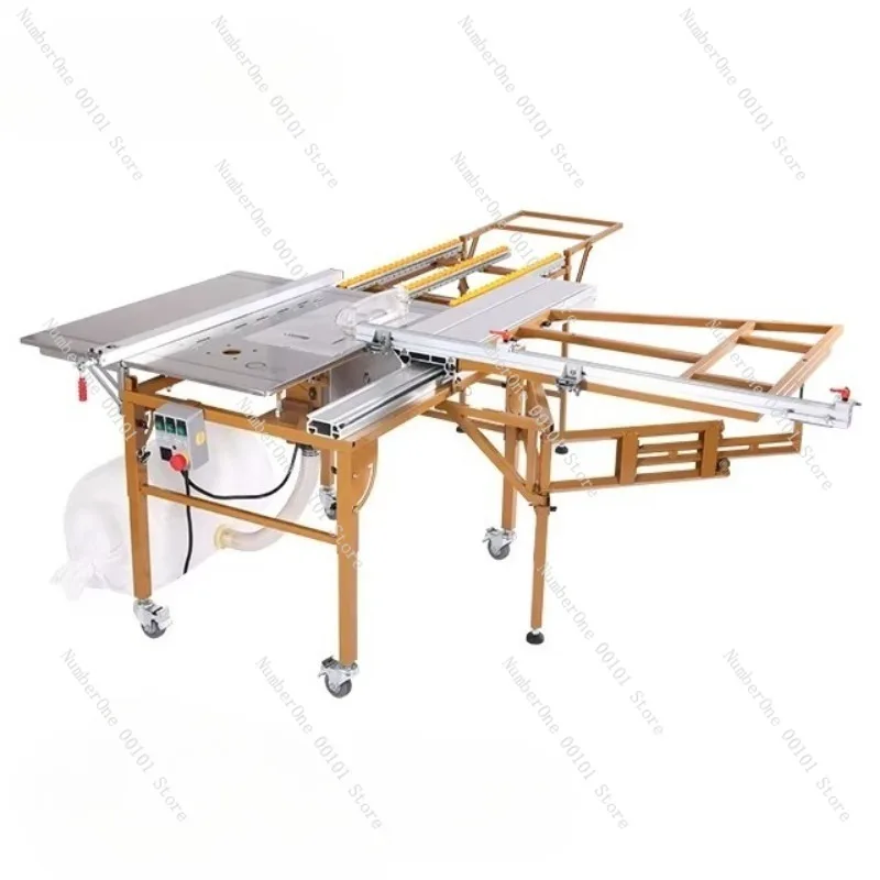Folding Portable Woodworking Table Saw,Horizontal Sawmill for Plywood and Timber Cutting,Easy to Move and Operate
