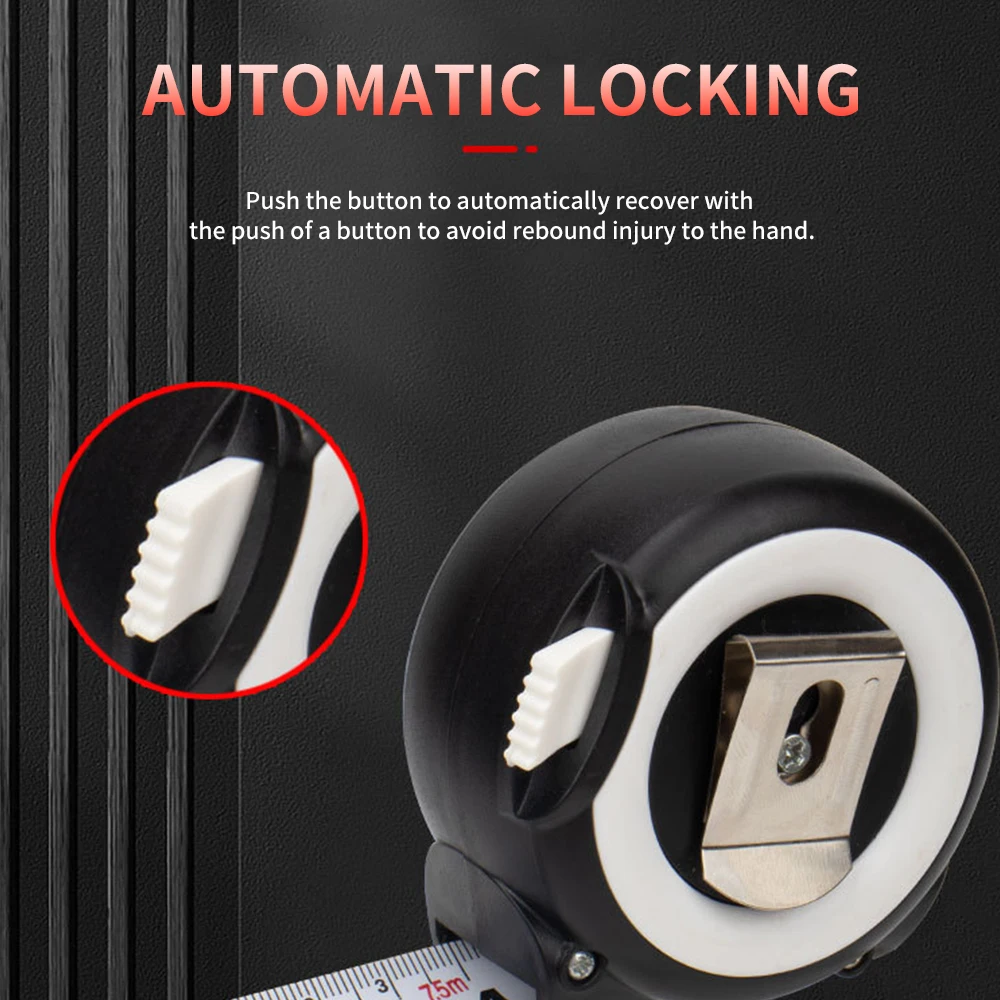 5/7.5/10m*25mm Mini Portable Tape Measure Durable Anti-fall Engineering Plastic Shell Self-locking Tape Measure
