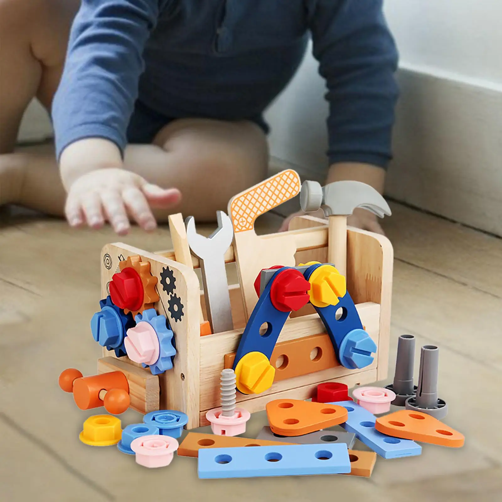 Gereedschapskist Speelgoed Doos Constructie Speelgoed Set Speelgoed Gereedschap Montessori Educatief Geschenk