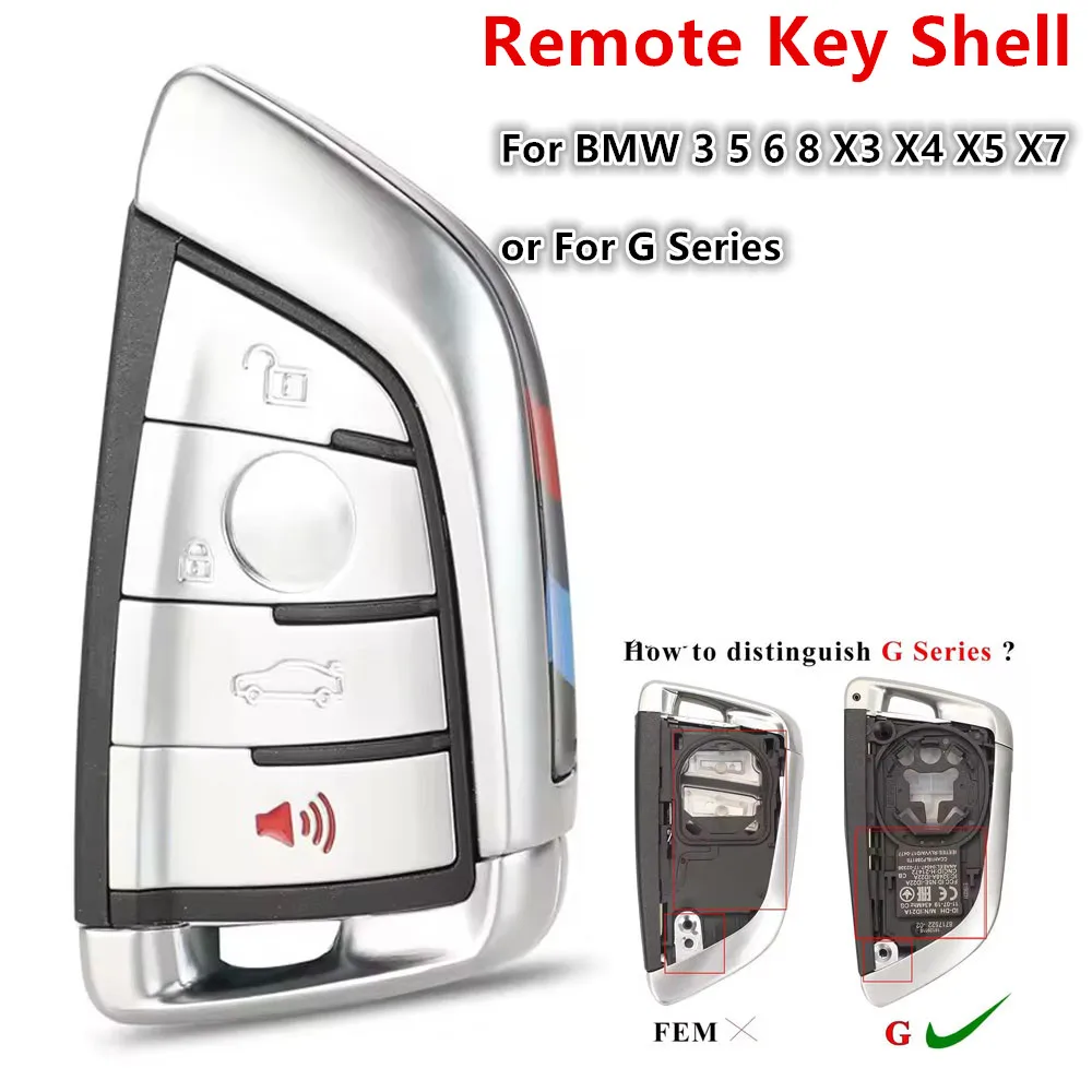

KEYECU Сменный корпус автомобильного дистанционного ключа 4B для BMW 3 5 6 8 X3 X4 X5 X7 G серии G21 G20 G31 G30 Корпус автоматического брелока без ключа
