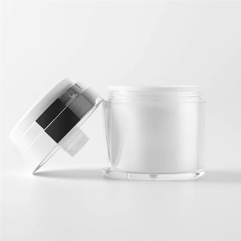 Versatile Travel Lotion Containers, Refillable Pump Jars Made Of Acrylic For Thick Moisturizer.