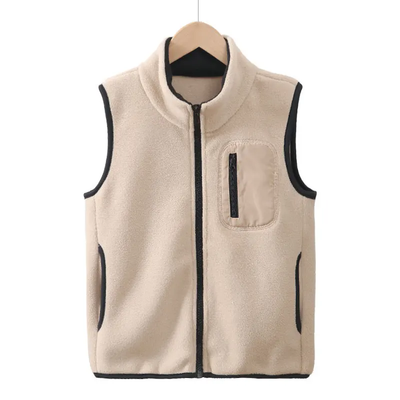 4-18 Years Boys Girls Polar Fleece Vest Autumn Winter Thick Warm Teen Children Tops Outerwear 5A Antimicrobial Kids Waistcoats