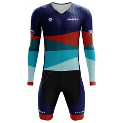 Pro MEN'S Trisuit Triathlon World Championship Long Sleeve Skinsuit RIGHTTRACK Swimming Cycling Running Competition Appare