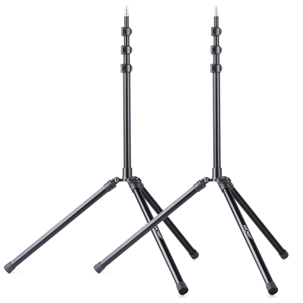 

K&F Concept 2Packs 79 inch Aluminium Reversible folding Tripod Light Stands for Portrait Product Photography Softboxes Umbrellas