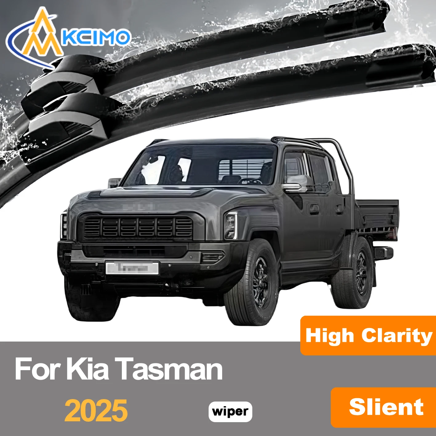 

Front Windshield Wiper Blades For Kia Tasman 2025 Replacement Wipers All-Season Rubber (Set of 2) Exact Fit Easy Install