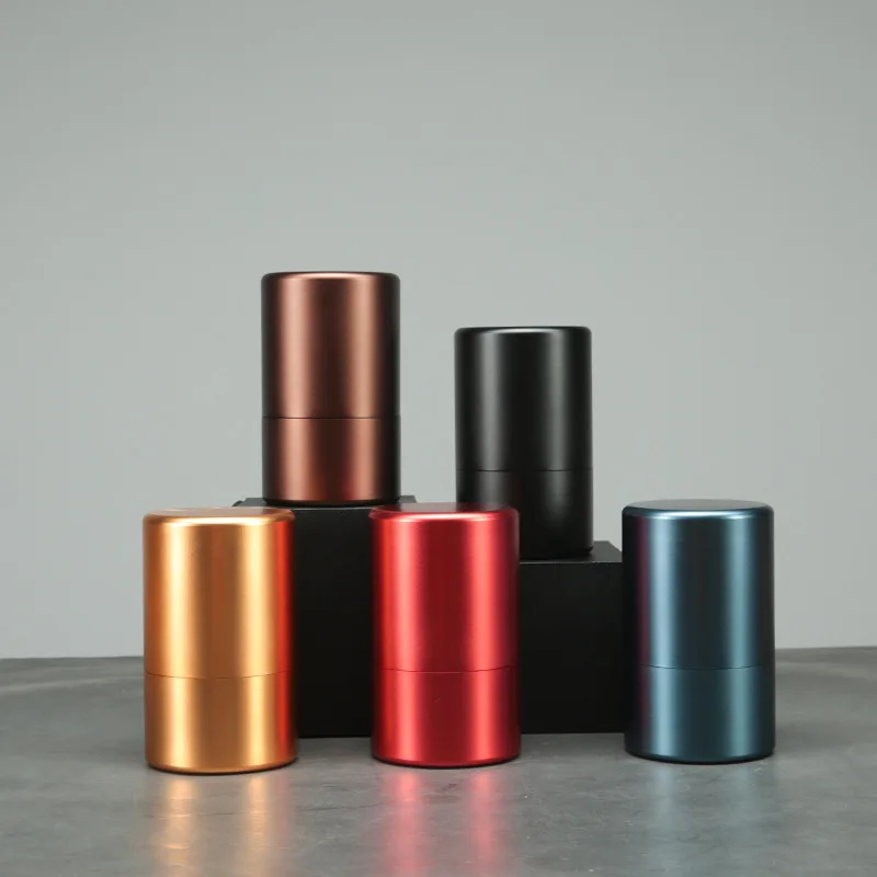 Waterproof Mini Airtight Storage Jar,Small Proof Containers with Lids,Aluminum Alloy Tea Tins for Spices Coffee Tea in Traveling