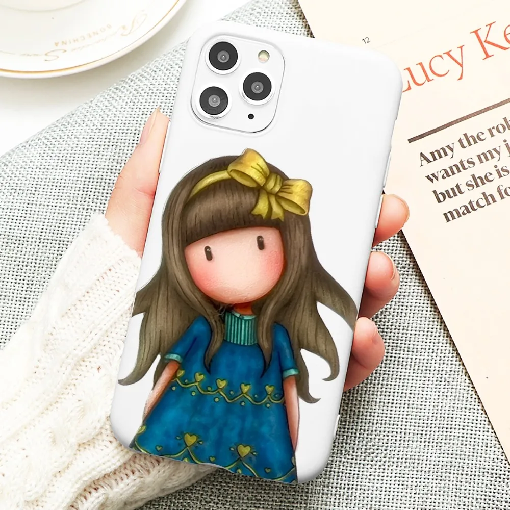 Cute Cartoon Girl Kid Santoro_gorjuss Mousepad for iPhone 14 11 12 13 Mini Pro Xs Max 8 7 6 6S Plus X XR Solid Candy Color Case