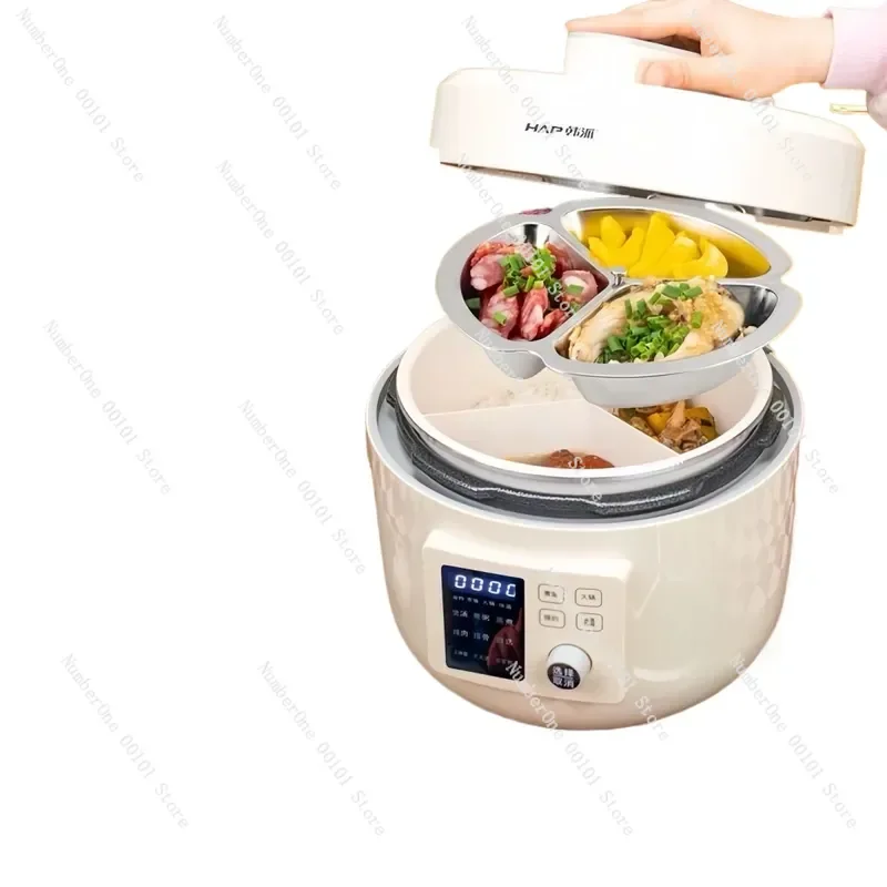 Inner Tank Electric Pressure Cooker Household Ceramic Glaze Rice Cooker Mandarin Duck Gall Multi Grid