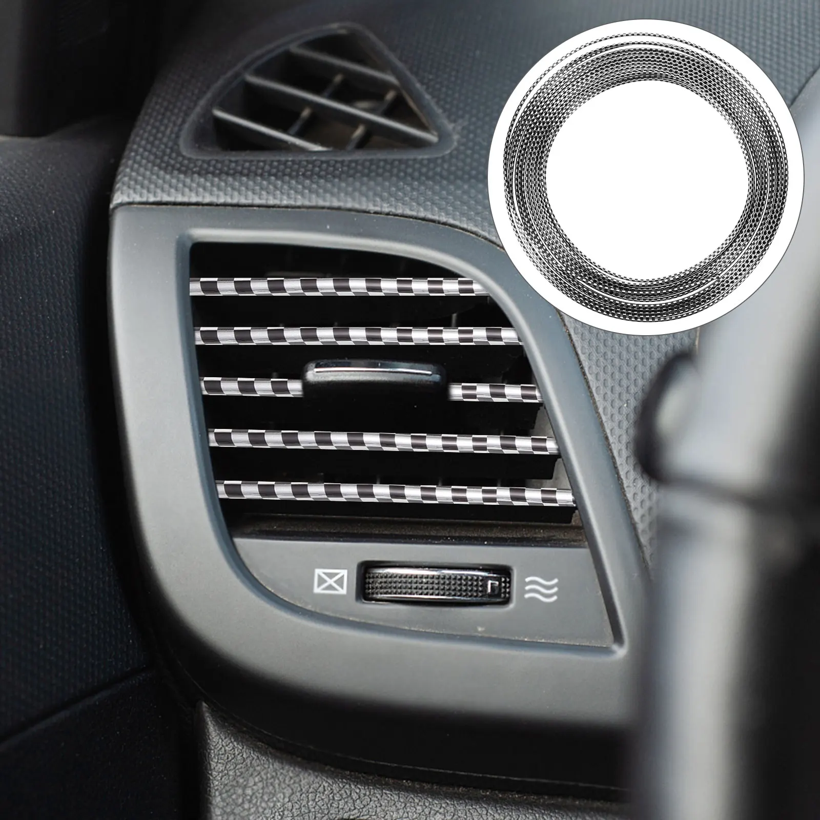 

1 Roll Air Vent Decoration Strips U-Shaped Trim Strip Durable Interior Molding Outlet Filler Auto Vent Trims Car Accessories Air