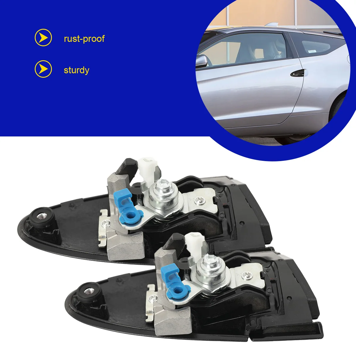 Nuove Maniglie Esterne Nere per Porte, Coppia Verniciata, per Honda CR-Z CRZ 2011-2015