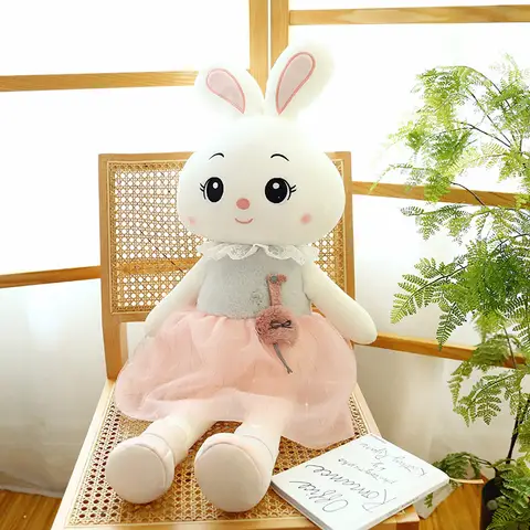 만화 귀여운 애완 동물 토끼 인형 봉제 인형, 스커트, 어린이 수면 베개