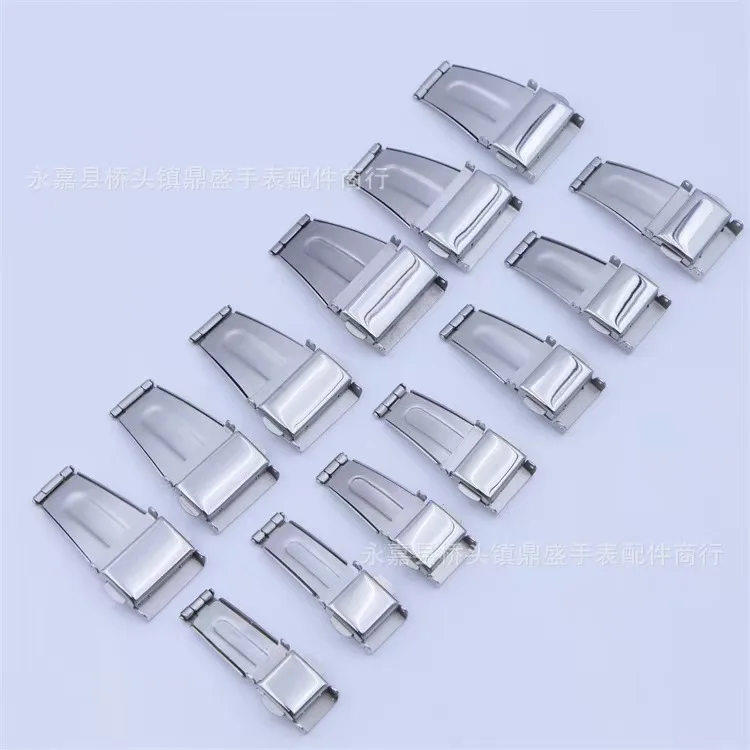 Аксессуары для пряжек для часов, складная пряжка из нержавеющей стали, винтажная пряжка для прыжков, соединение стального ремешка, двойной пресс, пряжка в самолете