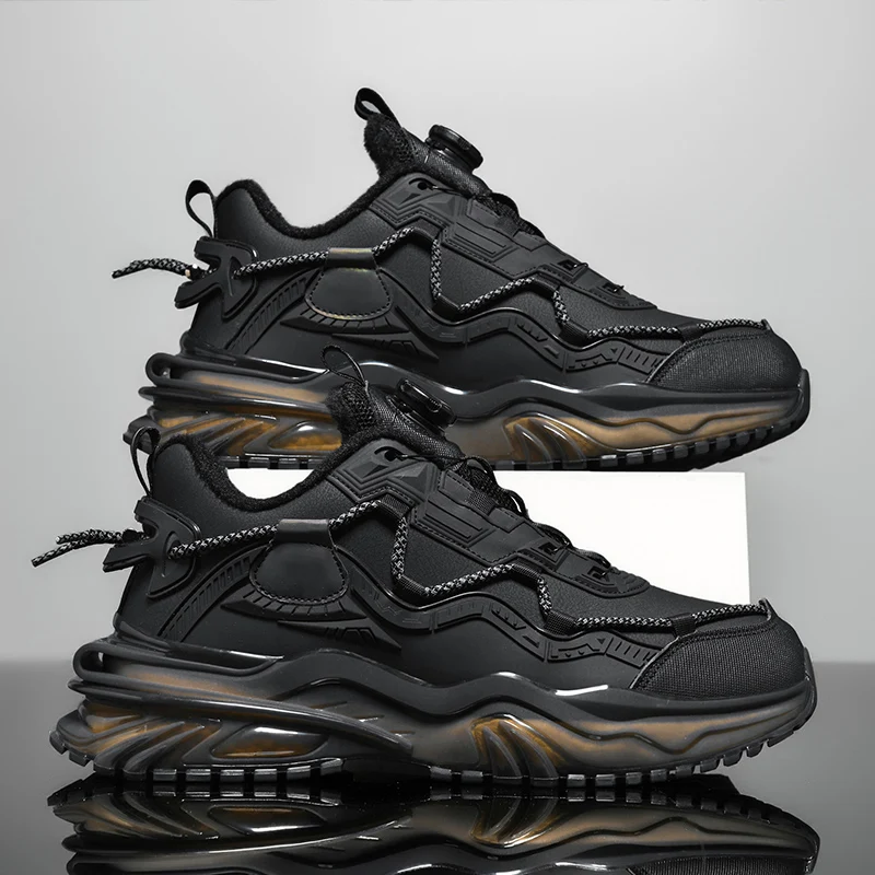 

Men's sports shoes new casual winter fashion comfortable plush warm outdoor anti slip wear-resistant running casual sports shoes