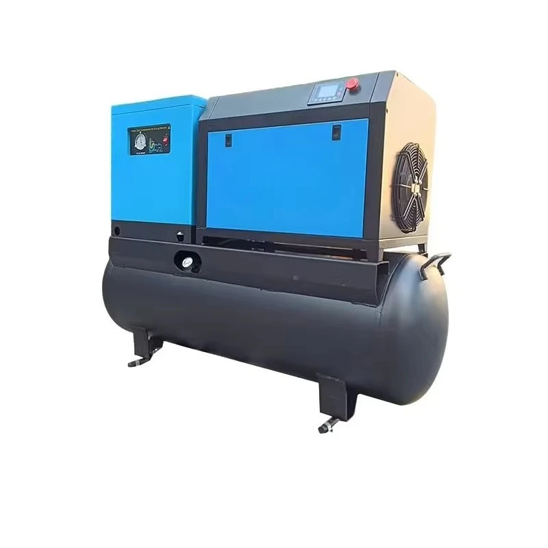 Spray Painting Machine 8Bar 116Psi 5HP Direct Drive Single Phase 220V 50HZ 4-in-1 Screw Air Compressor Tank Air Dryer Air End