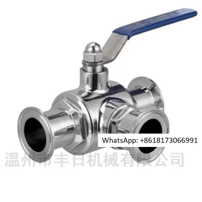 Sanitary level quick installation ball valve, straight through clamp type ball valve, 304 stainless steel