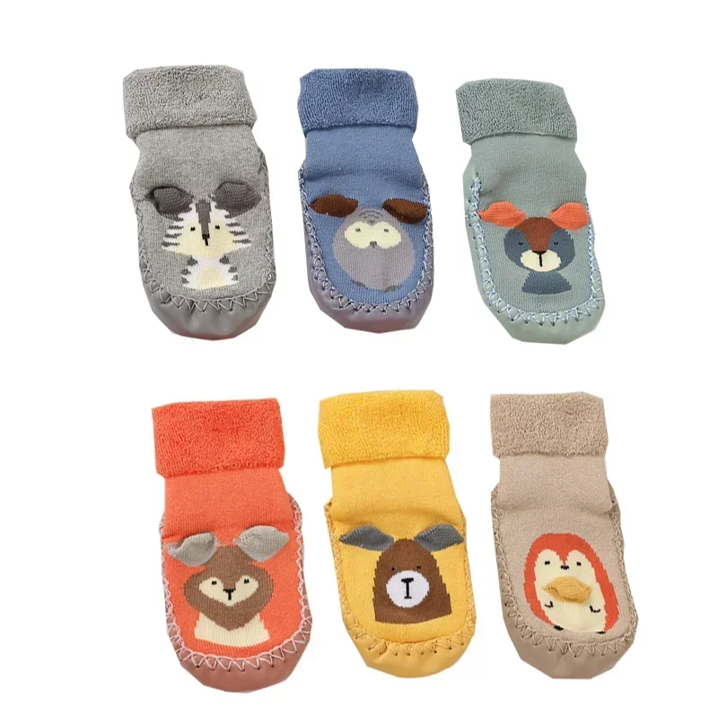 Toddler Socks with Rubber Soles for Toddlers Kids Socks Baby Warm Terry Thicken Slippers Infants Girl Winter Boys Sock Shoes