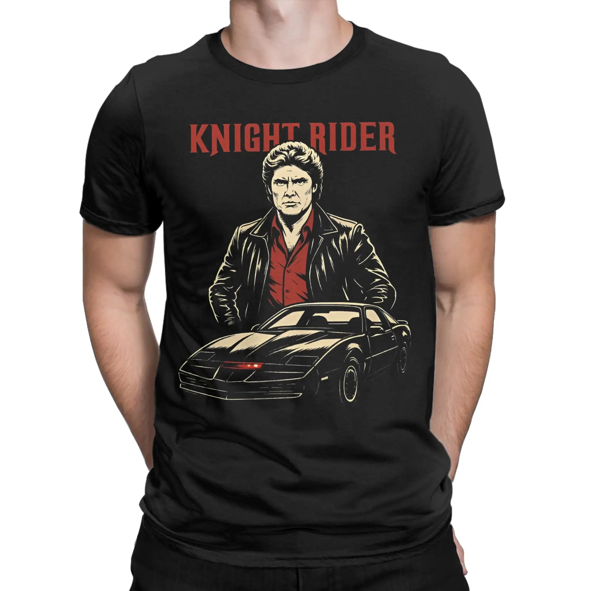 Men Women's Knight Rider Fantastic Car T Shirts  100% Cotton Clothes Cool Short Sleeve Crew Neck Tee Shirt 4XL 5XL T-Shirts