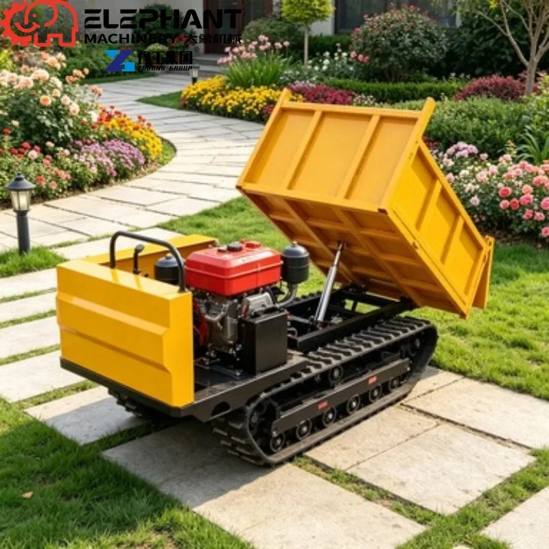 Tracked Transporter Thickened Rubber Crawler Tracks, Wear‑proof design for frequent rocky‑road long‑time usage
