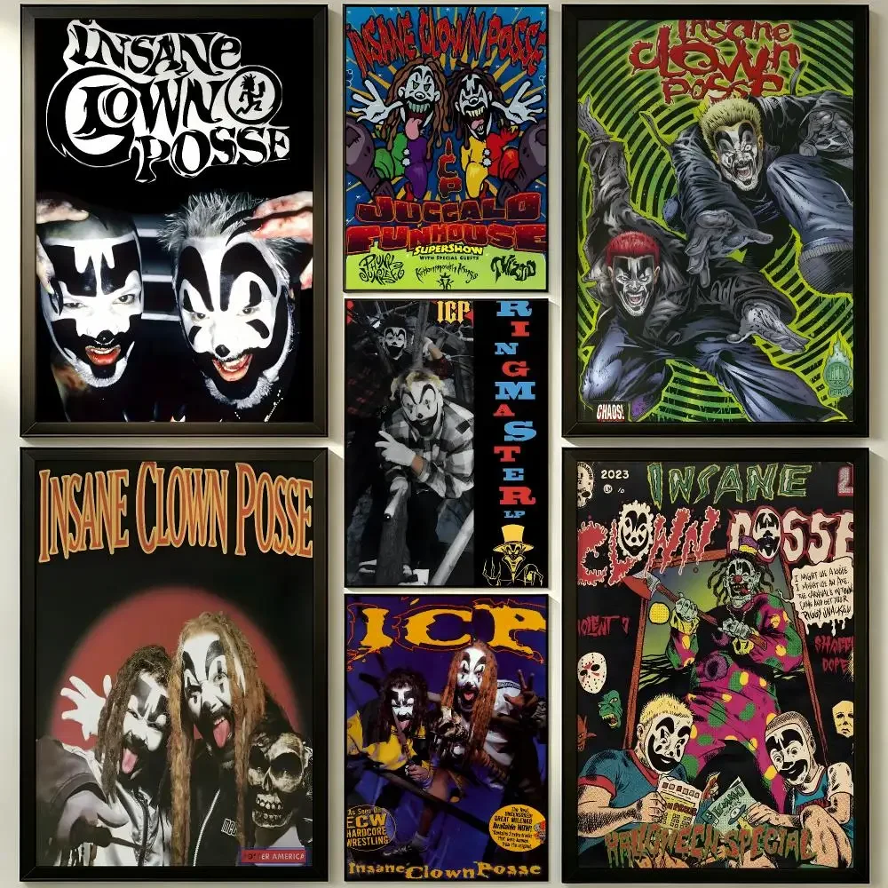 Insane Clown Posse Trendy Band Music Self-Adhesive Poster Peel and Stick Waterproof Removable HD Print for Living Room Bedroom