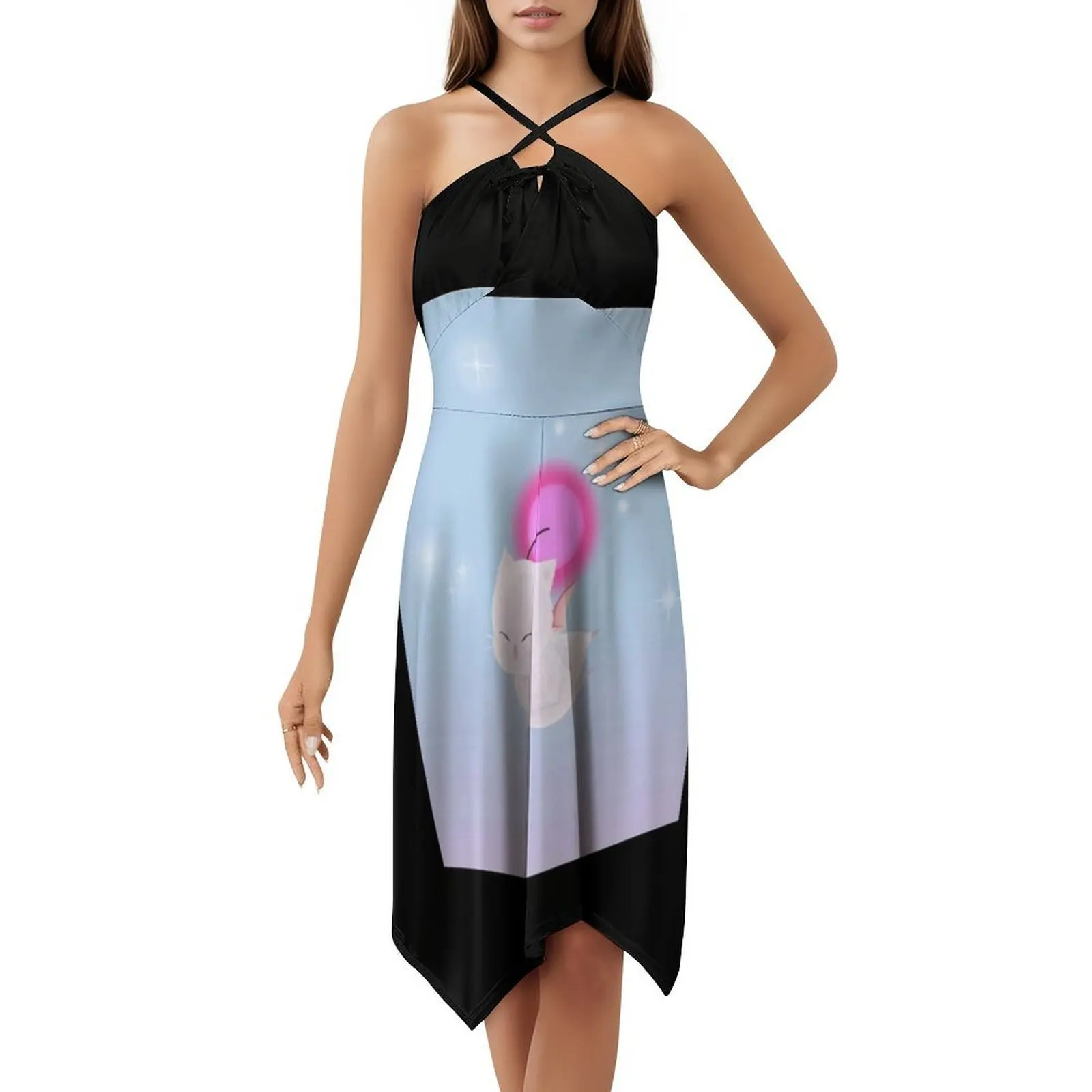 فستان Moghome النسائي الأنيق للحفلات على شكل حرف A مع خيارات قصيرة/طويلة/بدون أكمام فستان Moghome للفتيات #5