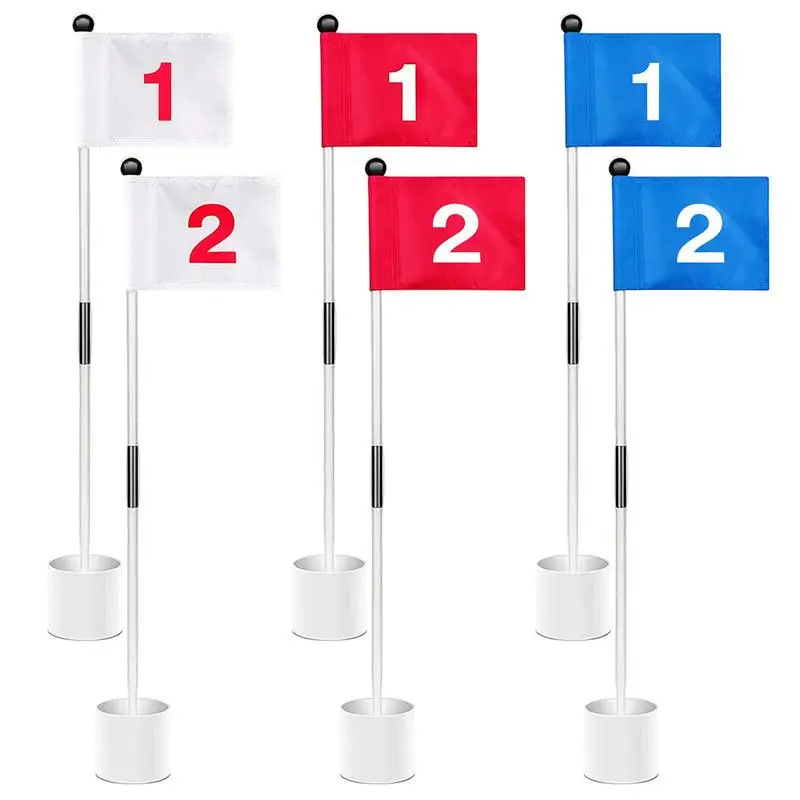 Golf Putting Hole Set Golf Pin Flag Hold Cup Kit For Practice Gifts For Golf Lovers And Beginners Practice Supplies For Yard And