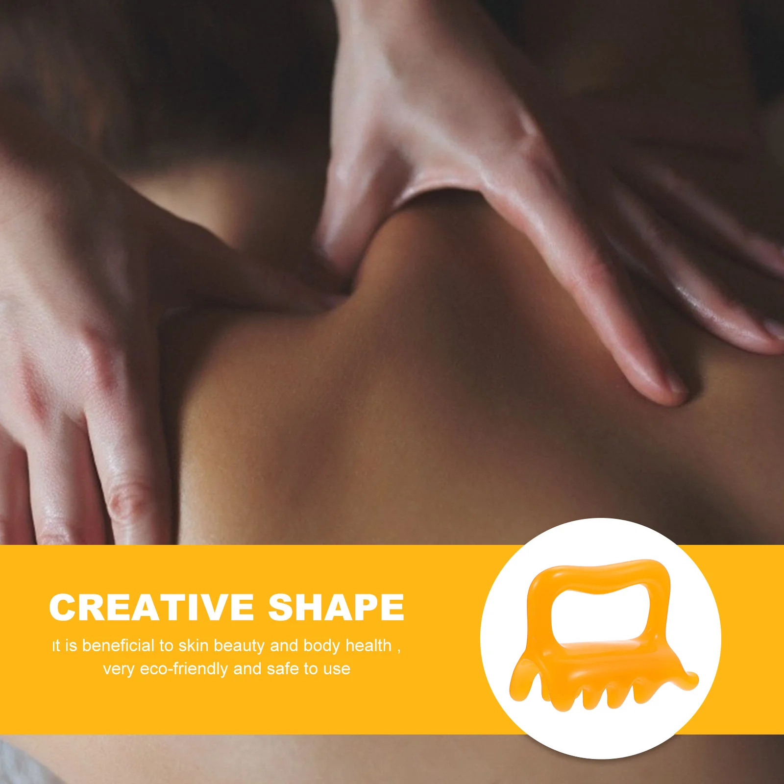 Planche à gratter en cire d'abeille, outil de Massage, conception ronde et lisse, masseur confortable en résine pour le corps et le visage, Portable et pratique, Guasha, 1 pièces