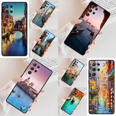 Travel italy Street Venice Cell Phone Case for Samsung Galaxy S26 Ultra S25 S24 S23 S22 S21 S20 Note10 Cover