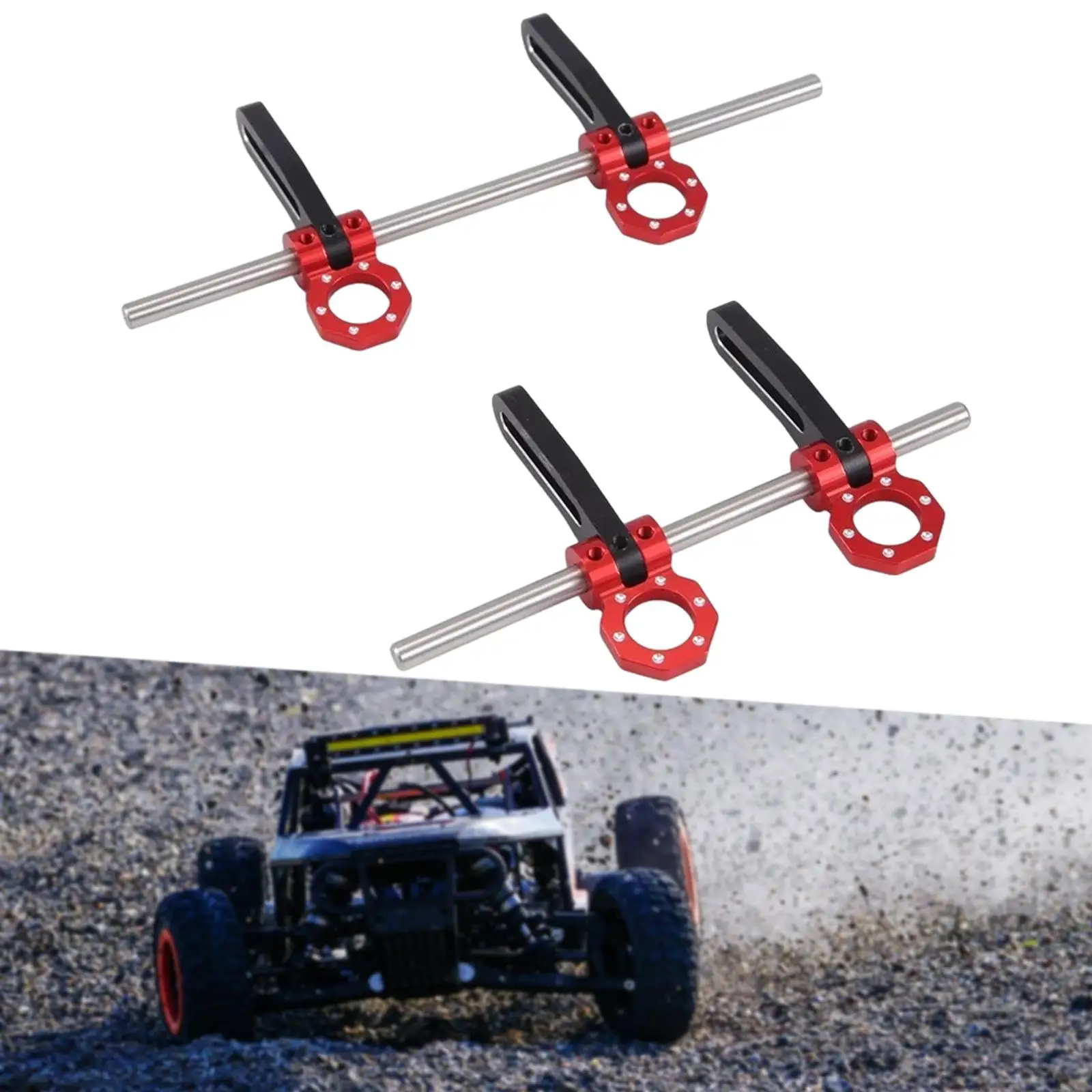 1/10 RC Front and Rear Bumper Mount Easy to Install Upgrade Parts Accessory Aluminum for TRX4 SCX10 i Txr6 SCX10 III RC Crawler