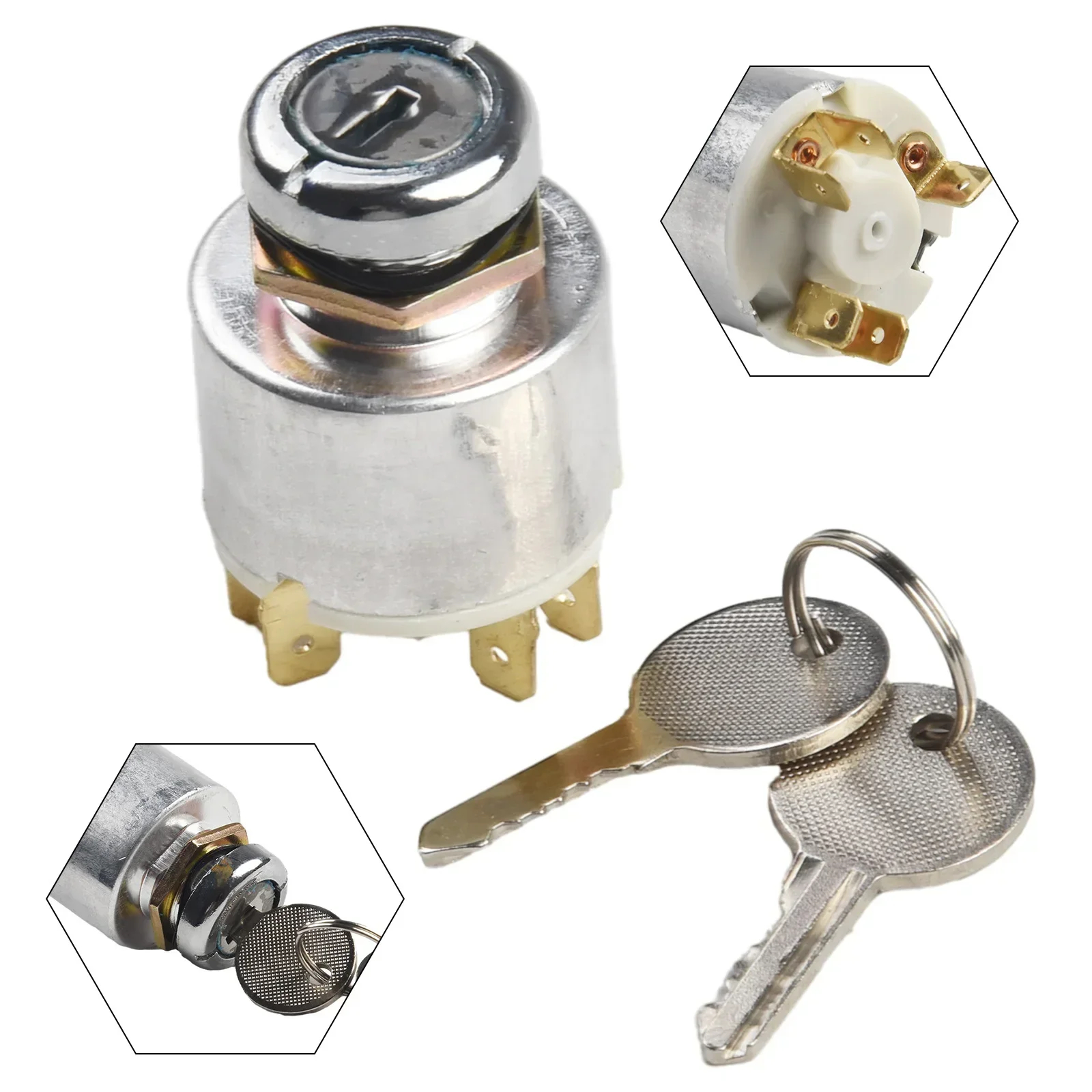 

Keys Ignition Switch Aluminum High Temperature Resistance For Most Cars Car Lgnition Switch ON /OFF Start Ignition