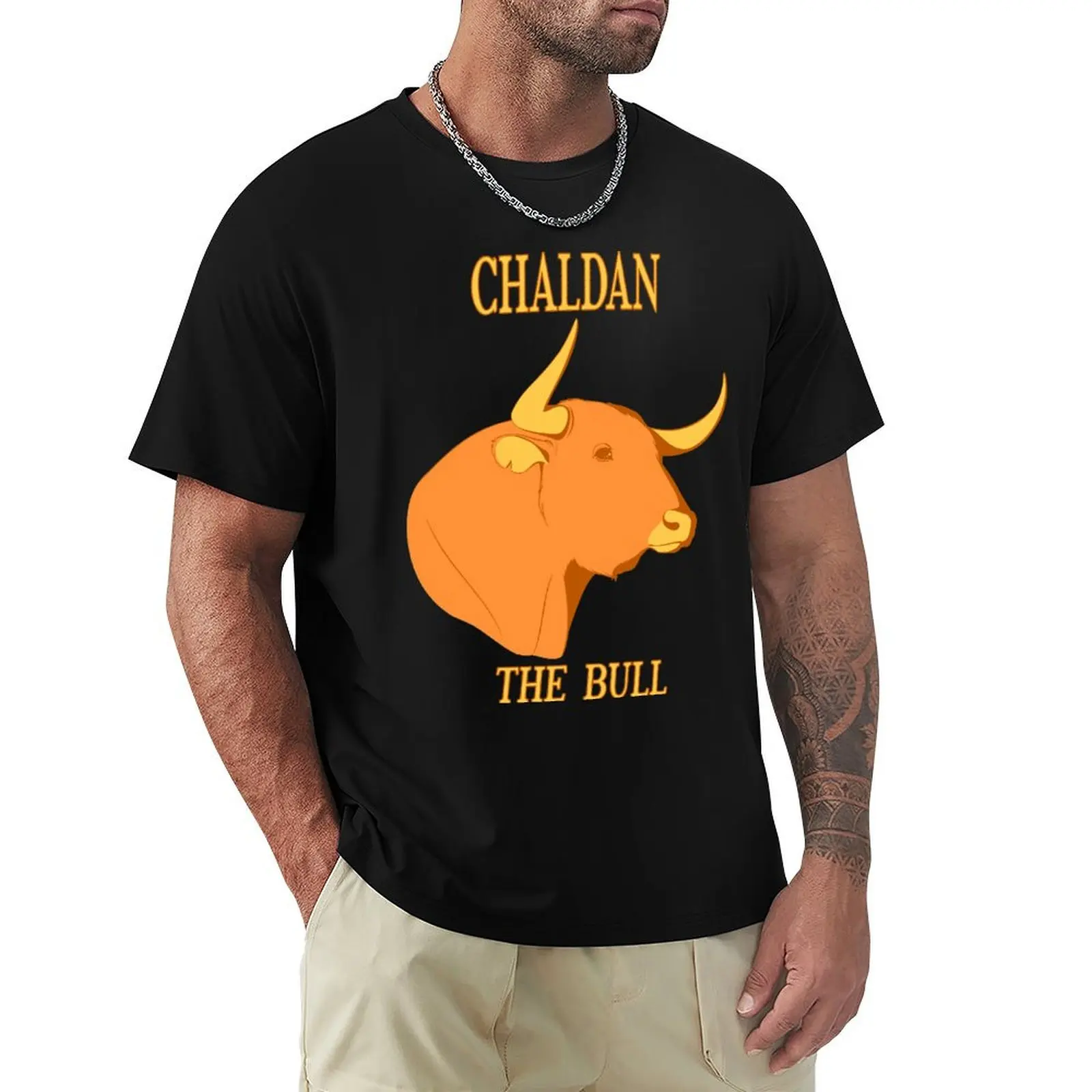 Chaldan the Bull T-Shirt Regular Fit Plain Tee Shirt