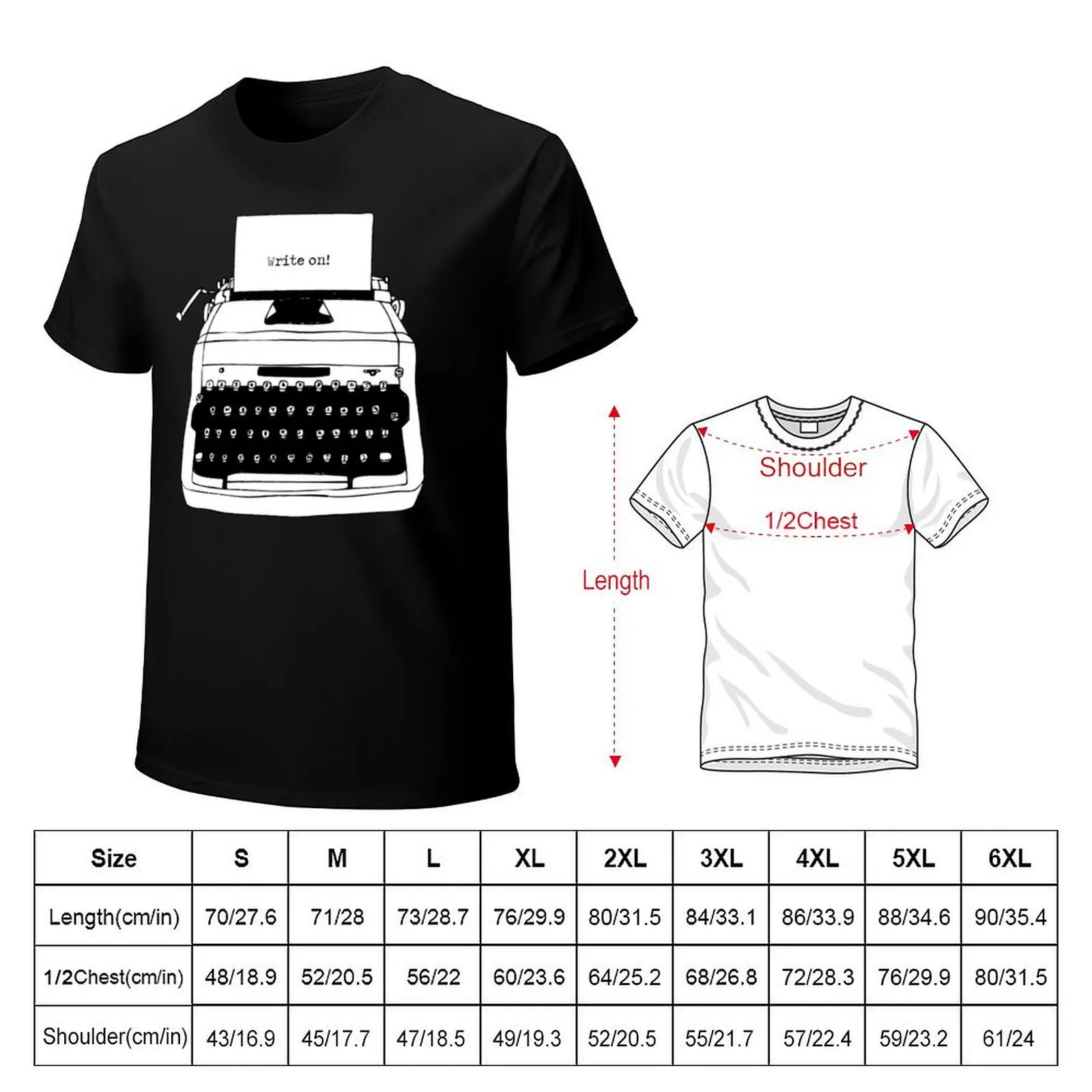 Write On Typewriter T-Shirt Dry Fit Running Short Sleeve Top