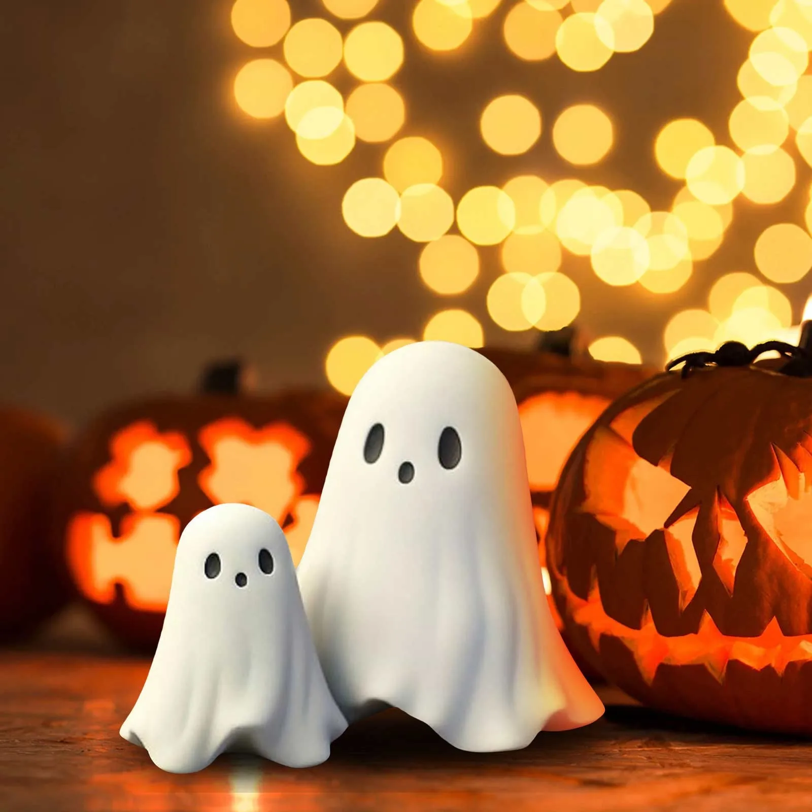 

Halloween Ghost Ornaments Ghosts Small Scary Ghost Figurines Small Resin Cute Middle Finger Statue Halloween Party Desktop Decor