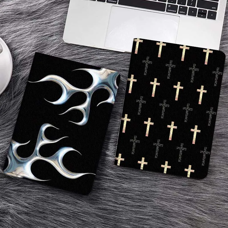 

Silver Flame Pattern Design Gift Tablet Case For Samsung Tab Galaxy S6 S11 A A7 A8 A9 A11 10.1 10.4 10.5 Plus Lite