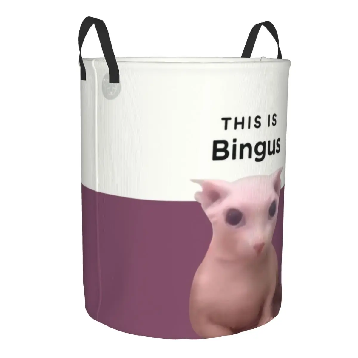 This Is Bingus Laundry Basket Collapsible Large Capacity Clothes Storage Bin Kawaii Sphynx Cat Baby Hamper